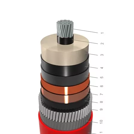 NA2XSR(AL)Y-1 núcleo AL XLPE PVC com armadura AWA